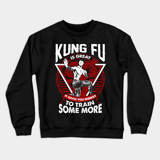 Kung Fu Fighting Energy Training Crewneck Sweatshirt by PixelArt